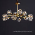 Luxus G9 Kristallglas Messing Gold Decke Krorenleuchter